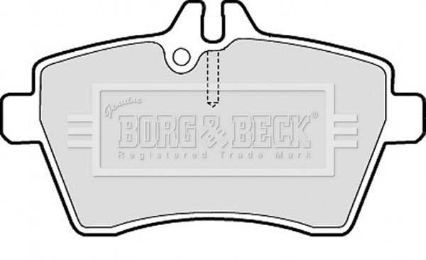 BORG & BECK Комплект тормозных колодок, дисковый тормоз BBP1950